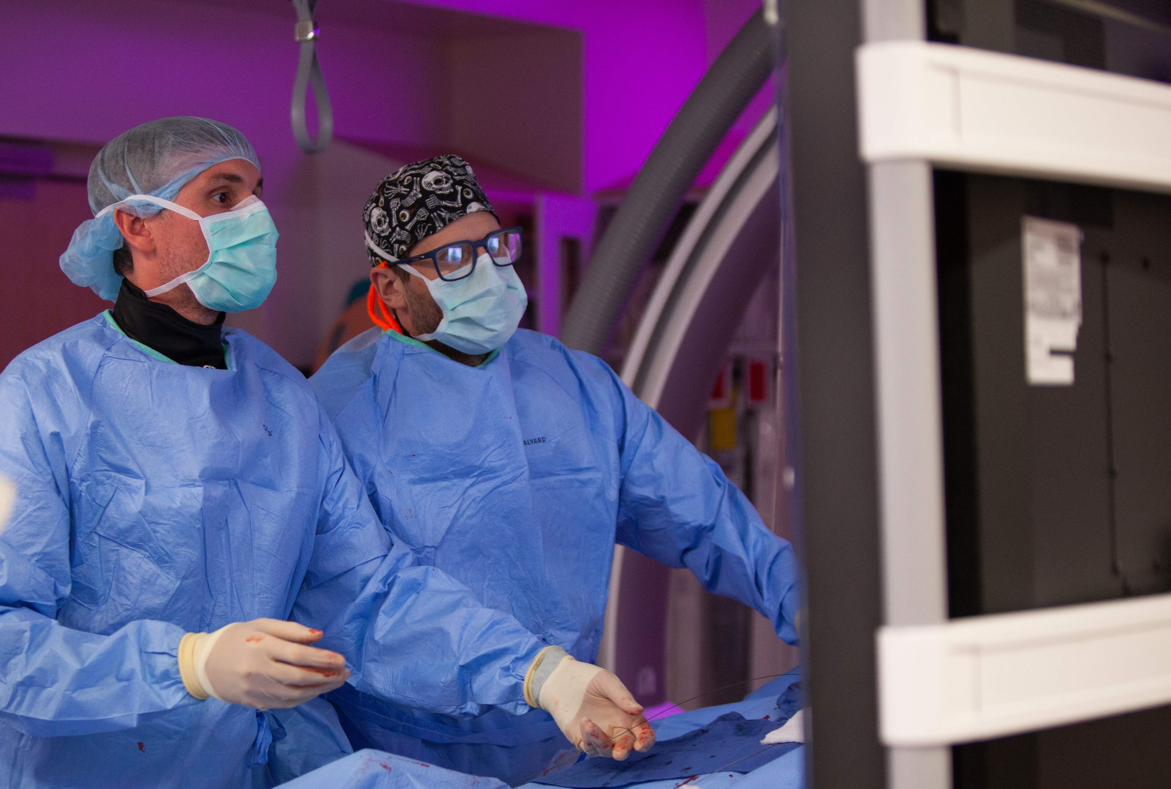 Dr. Rennert performing endovascular surgery