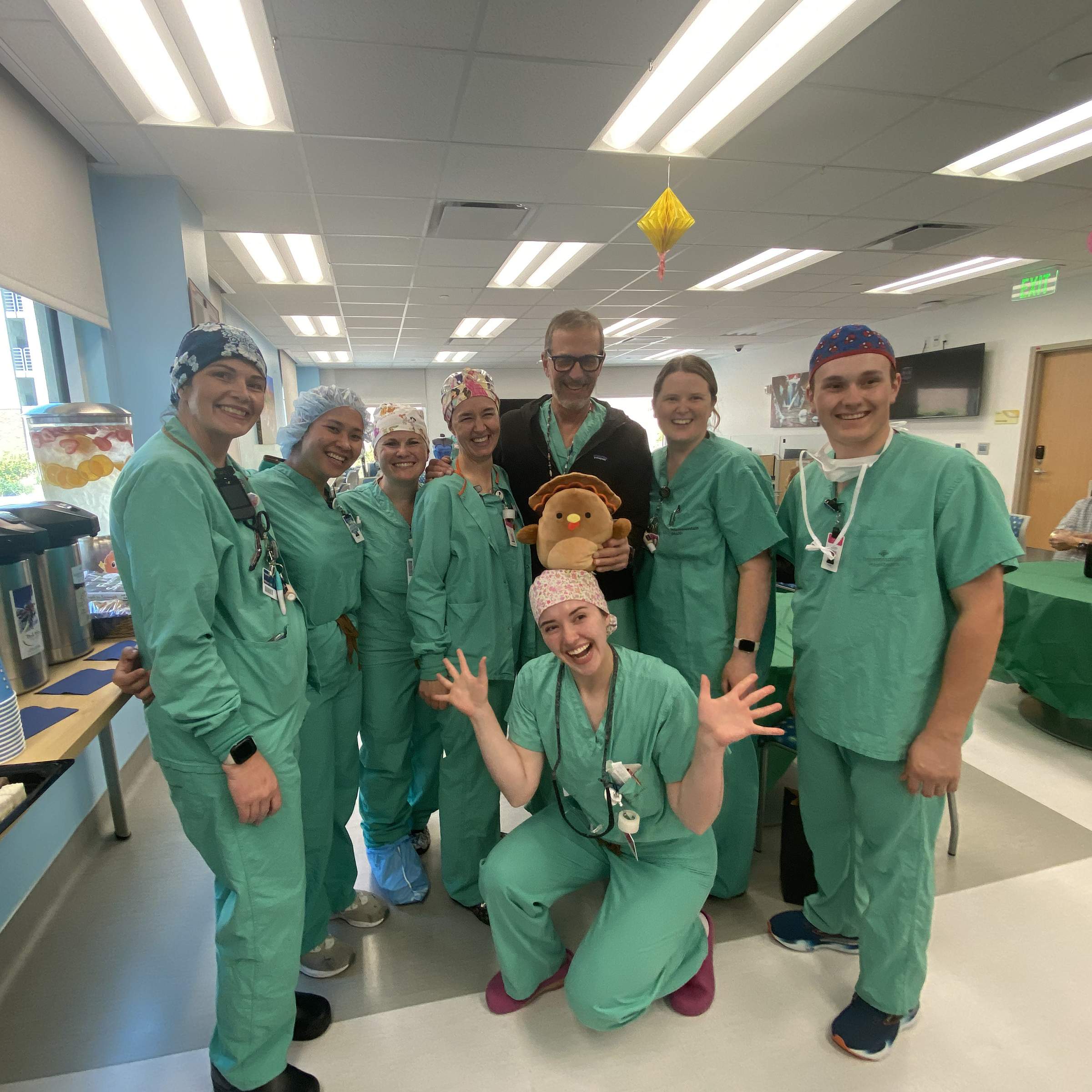 Dr. Brockmeyer with some of the team at his retirement party